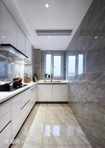 现代厨房效果图 融合功能与美学的烹饪空间